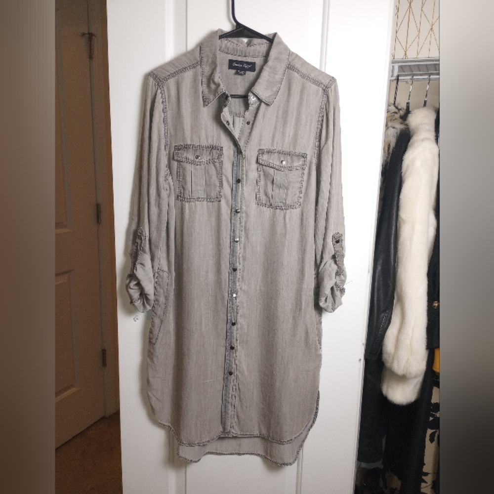 Charlie Paige Light Gray Casual Dress